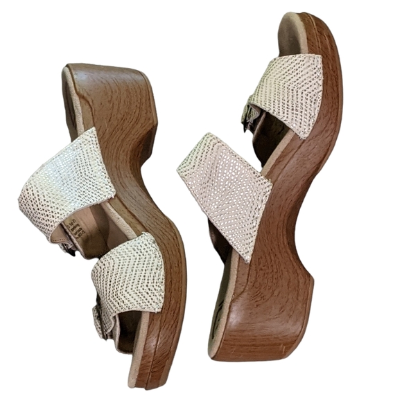 Dansko Sophie platform slip on adjustable buckle open toad wedge size 41/10.5-11 - Picture 4 of 11